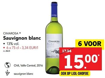 Promotions Sauvignon blanc - Vins blancs - Valide de 15/05/2017 à 20/05/2017 chez Lidl