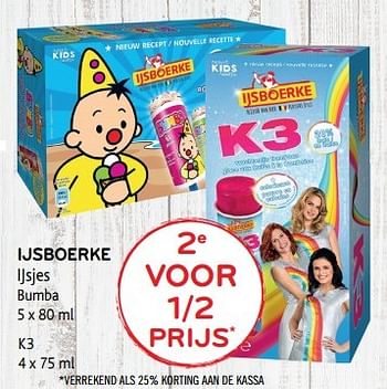 Promoties Ijsboerke ijsjes bumba 2e voor 1-2 prijs - Ijsboerke - Geldig van 17/05/2017 tot 30/05/2017 bij Alvo