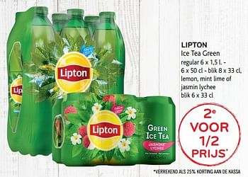 Promoties Lipton ice tea 2e voor 1-2 prijs - Lipton - Geldig van 17/05/2017 tot 30/05/2017 bij Alvo