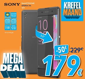 Promoties Sony smartphone xperia xa - Sony - Geldig van 26/05/2017 tot 25/06/2017 bij Krefel