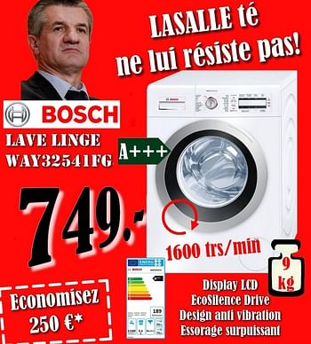 Promoties Bosch lave linge way32541fg - Bosch - Geldig van 01/05/2017 tot 31/05/2017 bij Electro Zschau
