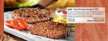 Promotions Steakhouse burgers xxl - Produit maison - Bofrost - Valide de 10/05/2017 à 31/08/2017 chez Bofrost