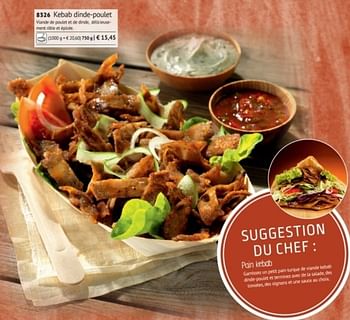 Promotions Kebab dinde-poulet - Produit maison - Bofrost - Valide de 10/05/2017 à 31/08/2017 chez Bofrost