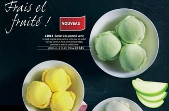 Promotions Sorbet à la pomme verte - Produit maison - Bofrost - Valide de 01/03/2017 à 31/08/2017 chez Bofrost