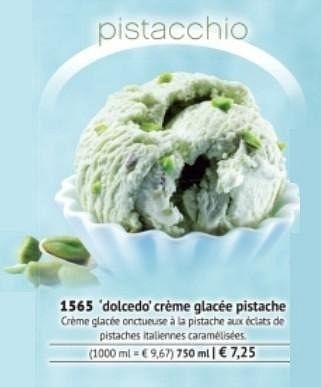Promotions Dolcedo crème glacée pistache - Produit maison - Bofrost - Valide de 01/03/2017 à 31/08/2017 chez Bofrost