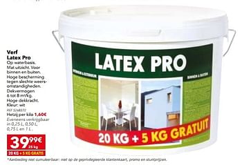Promoties Verf latex pro - Huismerk - BricoPlanit - Geldig van 16/05/2017 tot 05/06/2017 bij BricoPlanit