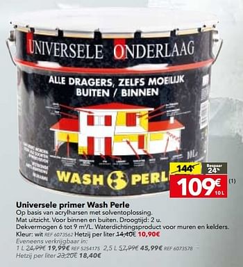 Promoties Universele primer wash perle - Huismerk - BricoPlanit - Geldig van 16/05/2017 tot 05/06/2017 bij BricoPlanit