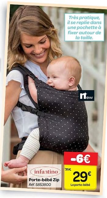 Infantino Porte Bebe Zip En Promotion Chez Carrefour