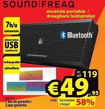 Promoties Sound freaq enceinte portable - draagbare luidspreker sfq04 - Sound Freaq - Geldig van 18/05/2017 tot 30/06/2017 bij ElectroStock