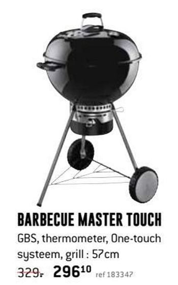 Promoties Barbecue master touch - Weber - Geldig van 01/05/2017 tot 28/05/2017 bij Freetime