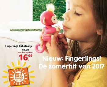 Promoties Fingerlings robotaapje - Huismerk - Bart Smit - Geldig van 22/05/2017 tot 04/06/2017 bij Bart Smit