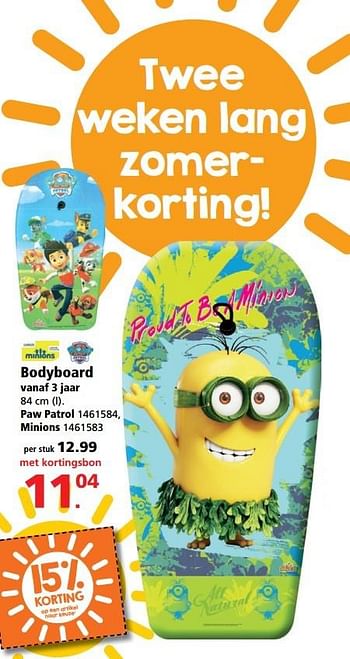 Promoties Bodyboard , paw patrol - Huismerk - Bart Smit - Geldig van 22/05/2017 tot 04/06/2017 bij Bart Smit