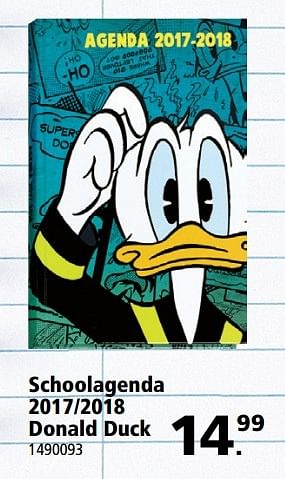 Promoties Schoolagenda 2017-2018 donald duck - Donald Duck - Geldig van 22/05/2017 tot 04/06/2017 bij Bart Smit
