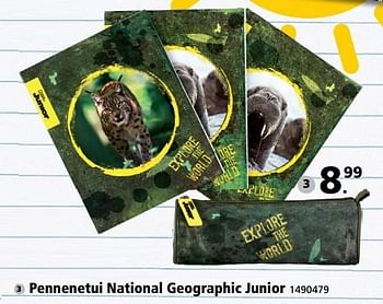 Promoties Pennenetui national geographic junior - National Geographic - Geldig van 22/05/2017 tot 04/06/2017 bij Bart Smit