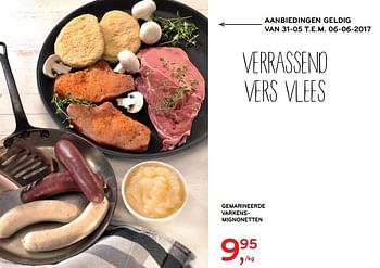 Promoties Gemarineerde varkensmignonetten - Huismerk - Alvo - Geldig van 31/05/2017 tot 13/06/2017 bij Alvo