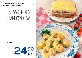 Promoties Scampi met curry - Huismerk - Alvo - Geldig van 31/05/2017 tot 13/06/2017 bij Alvo