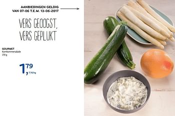 Promoties Gourmet komkommersalade - Gourmet - Geldig van 31/05/2017 tot 13/06/2017 bij Alvo