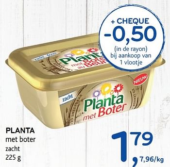 Promotions Planta met boter zacht - Planta - Valide de 31/05/2017 à 13/06/2017 chez Alvo