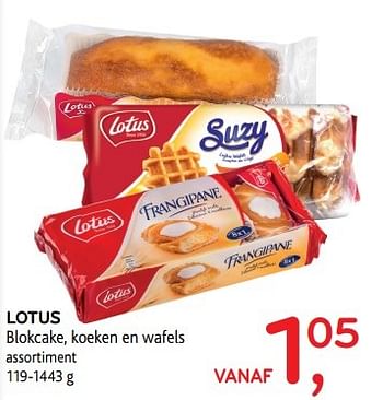 Promoties Lotus blokcake, koeken en wafels - Lotus Bakeries - Geldig van 31/05/2017 tot 13/06/2017 bij Alvo