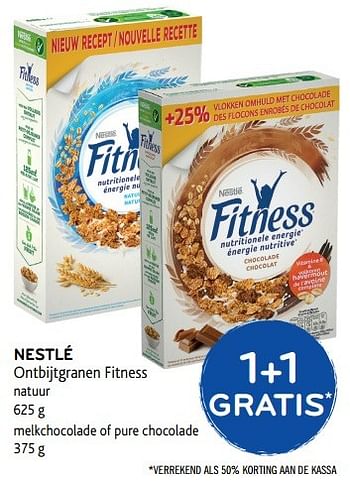 Promoties Nestlé ontbijtgranen fitness 1 + 1 gratis - Nestlé - Geldig van 31/05/2017 tot 13/06/2017 bij Alvo