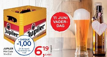Promoties Jupiler mini crate - Jupiler - Geldig van 31/05/2017 tot 13/06/2017 bij Alvo