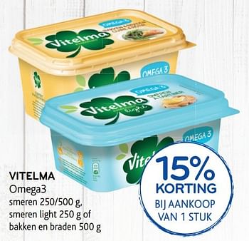 Promoties Vitelma omega3 15% korting bij aankoop van 1 stuk - Vitelma - Geldig van 31/05/2017 tot 13/06/2017 bij Alvo