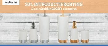 Promoties 20% introductiekorting op alle sealskin glossy accesoires - Sealskin - Geldig van 01/06/2017 tot 30/06/2017 bij Sanitairwinkel