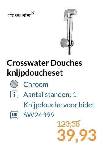 Promotions Crosswater douches knijpdoucheset - Crosswater - Valide de 01/06/2017 à 30/06/2017 chez Magasin Salle de bains