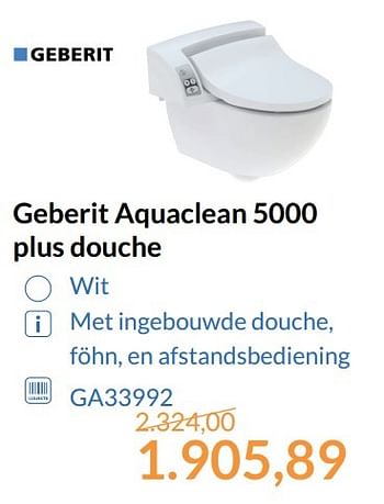 Promotions Geberit aquaclean 5000 plus douche - Geberit - Valide de 01/06/2017 à 30/06/2017 chez Magasin Salle de bains