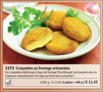 Promoties Croquettes au fromage artisanales - Huismerk - Bofrost - Geldig van 01/03/2017 tot 31/08/2017 bij Bofrost