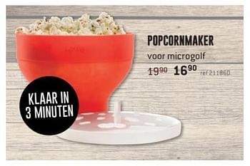 Promoties Popcornmaker voor microgolf - Huismerk - Free Time - Geldig van 29/05/2017 tot 02/07/2017 bij Freetime