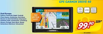 Promoties Gps garmin drive 40 - Garmin - Geldig van 07/06/2017 tot 08/07/2017 bij Auto 5