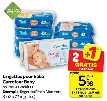 Promotion Carrefour Lingettes Pour Bebe Carrefour Baby Fresh Bebe Grossesse Valide Jusqua 4 Promobutler