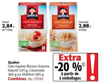 Quaker, Oats, Flocons d'avoine, Naturel, Family Pack