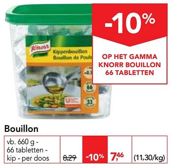 Promotions Bouillon tabletten -  kip - Knorr - Valide de 14/06/2017 à 27/06/2017 chez Makro