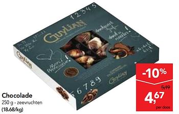 Promoties Chocolade zeevruchten - Guylian - Geldig van 14/06/2017 tot 27/06/2017 bij Makro