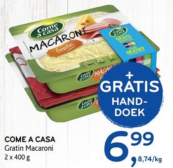 Promoties Come a casa gratin macaroni - Come a Casa - Geldig van 14/06/2017 tot 27/06/2017 bij Alvo
