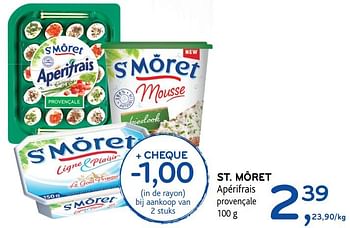 Promoties St. moret - St Môret  - Geldig van 14/06/2017 tot 27/06/2017 bij Alvo