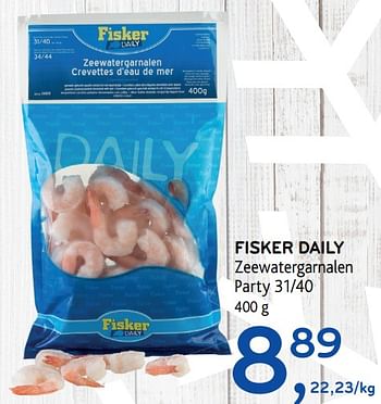 Promoties Fisker daily zeewatergarnalen - Fisker - Geldig van 14/06/2017 tot 27/06/2017 bij Alvo