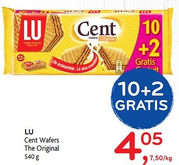 Promoties Lu cent wafers the original - Lu - Geldig van 14/06/2017 tot 27/06/2017 bij Alvo