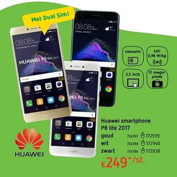 Promotions Huawei smartphone p8 lite 2017 - Huawei - Valide de 15/06/2017 à 08/07/2017 chez Dreamland