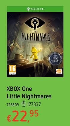 Promotions Xbox one little nightmares - Microsoft Game Studios - Valide de 15/06/2017 à 08/07/2017 chez Dreamland