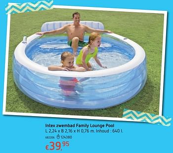 Promoties Intex zwembad family lounge pool - Intex - Geldig van 15/06/2017 tot 08/07/2017 bij Dreamland