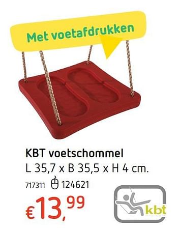 Promoties Kbt voetschommel - Kbt - Geldig van 15/06/2017 tot 08/07/2017 bij Dreamland