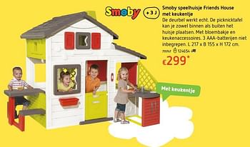 Promoties Smoby speelhuisje friends house met keukentje - Smoby - Geldig van 15/06/2017 tot 08/07/2017 bij Dreamland