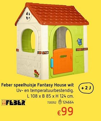 Promoties Feber speelhuisje fantasy house wit - Feber - Geldig van 15/06/2017 tot 08/07/2017 bij Dreamland