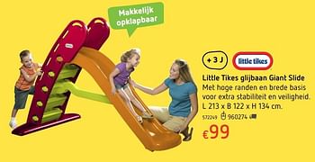 Promoties Little tikes glijbaan giant slide - Little Tikes - Geldig van 15/06/2017 tot 08/07/2017 bij Dreamland