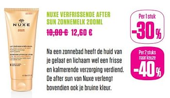 Promoties Nuxe verfrissende after sun zonnemelk - Nuxe - Geldig van 01/06/2017 tot 31/07/2017 bij Medi-Market