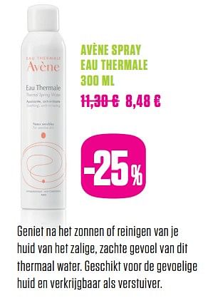 Promoties Avene spray eau thermale - Avene - Geldig van 01/06/2017 tot 31/07/2017 bij Medi-Market