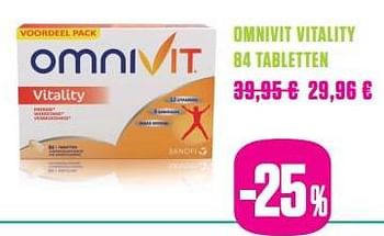 Promoties Omnivit vitality - SANOFI - Geldig van 01/06/2017 tot 31/07/2017 bij Medi-Market